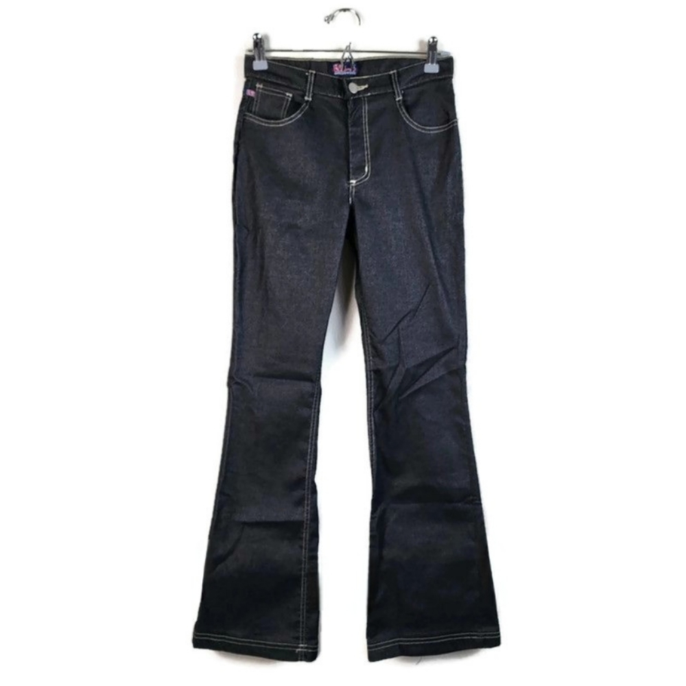 Vintage Y2K Interstate IS Girl Wide Leg Black Jeans Size 7